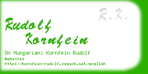 rudolf kornfein business card